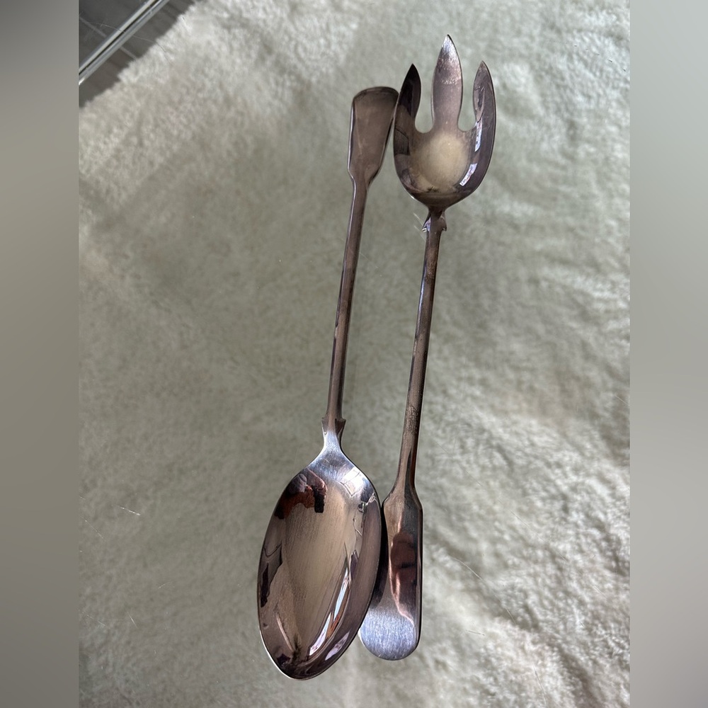 K&M England Hallmark Silver Plate Serving Set